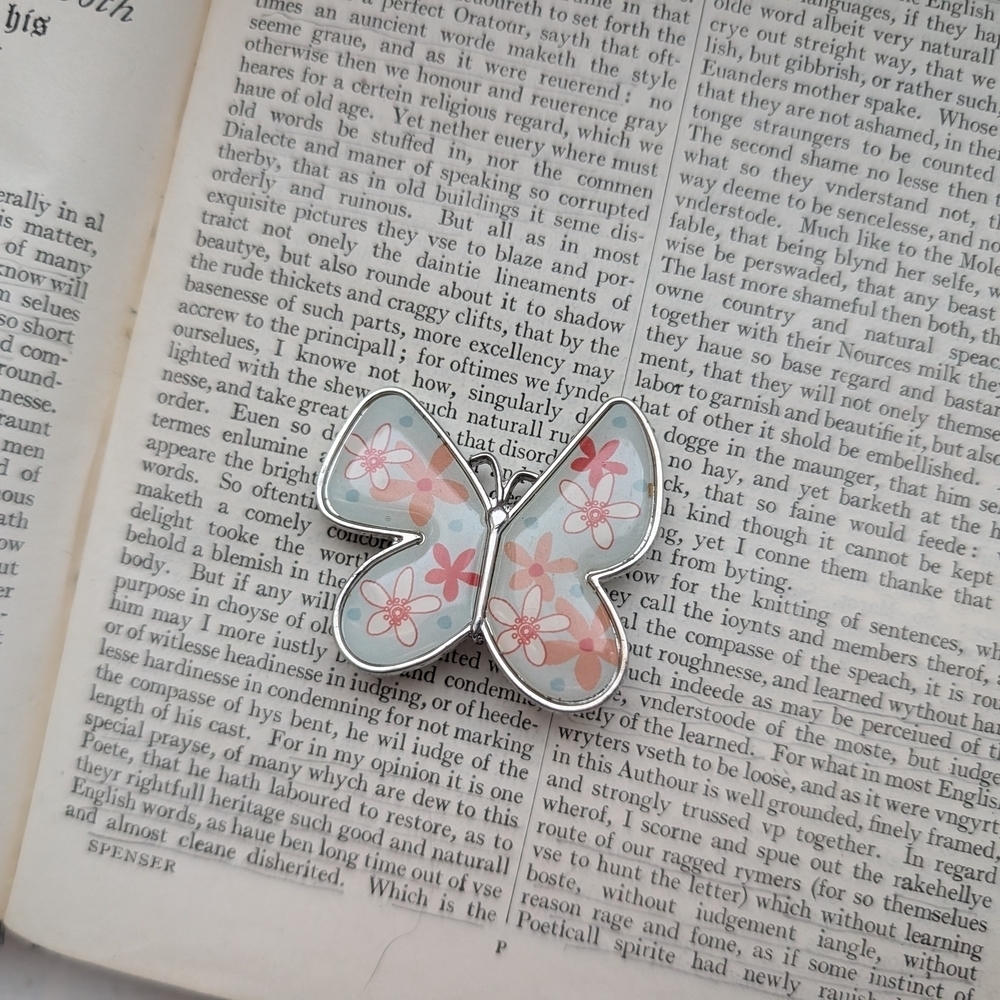 Floral Butterfly Enamel Pin